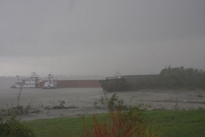 Rainstorm on the Mississippi River