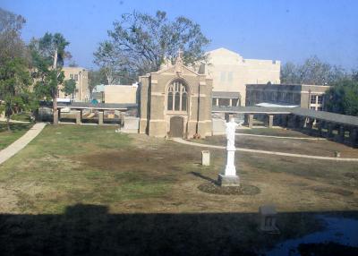 Sacred Heart Courtyard and Mausoleum on January 2, 2006