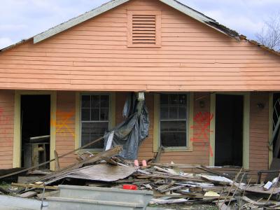 Lower Ninth Four and One Half Months After Hurricane  Katrina