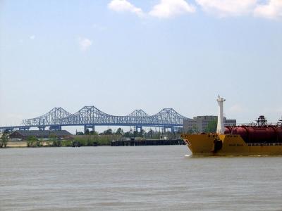 Crescent City Connection Bridge Over Mississippi