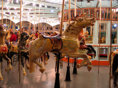 Carousel and Flying Horses Restored to  Former Beauty