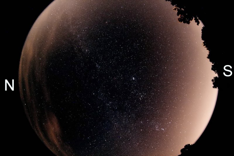 clouds and light pollution