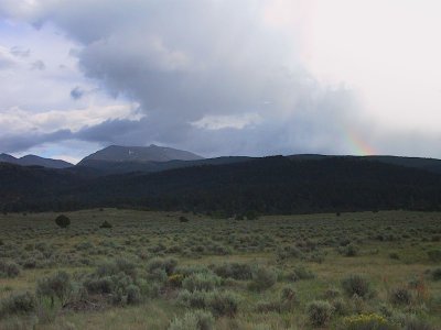 Rainbow Across Cielo Vista Ranch, Evening Before Climb