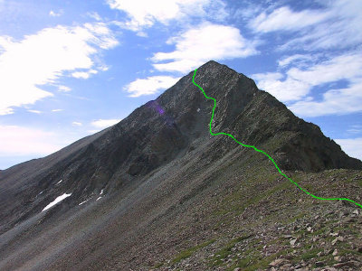 Our Route to Lindsey's Summit, the Gulch Route