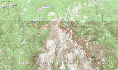 Pikes Peak Route, Crags Campground Trailhead
