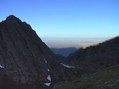 View of San Luis Valley and San Juans on Skyline