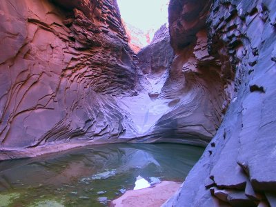 North Canyon Wash, Our Hike Into the Colorful Supai Sandstone Narrows.  Mile 21