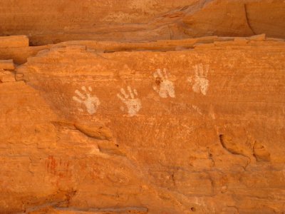 Pictographs of Hands at Junction Ruin