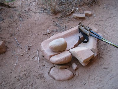Stone Metate & Mano for Grinding Corn