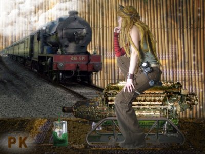 Steam mechanic deep in thought by Kittin