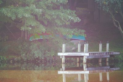 Dock and canoe