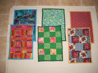 Quilted Placemats made for sale. 5/08.