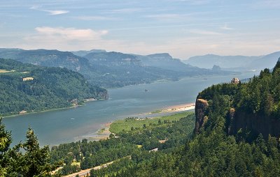 The Columbia River Gorge And Crown Point