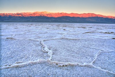 Salt flat sunrise