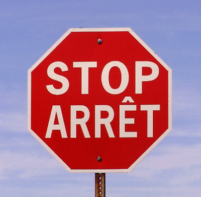 A Bilingual Road Sign