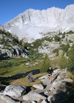 Andrea training below Ruby Lake