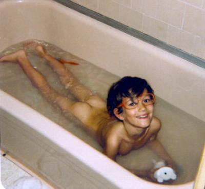 1976 Sean in Bathtub