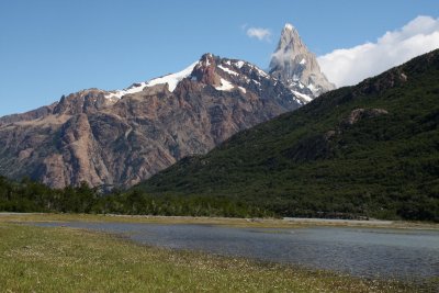 top of Mount Fitz Roy is clear now