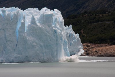 ice breaking off Moreno Glacier 2/3