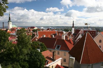 Tallinn Panorama with sea in the background