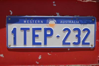 Western Australia number plate