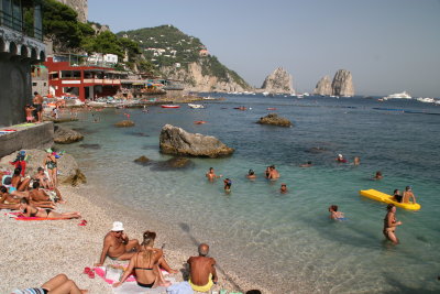 public beach at Marina Piccola