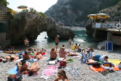 public beach at Marina Piccola