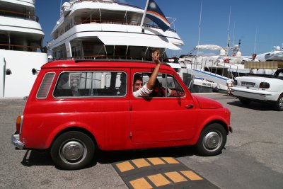 cute Fiat on the move