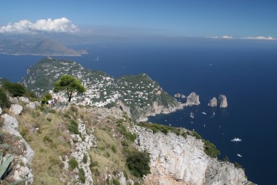 view onto Capri and Sorrento peninsula