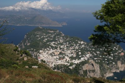 view onto Capri and Sorrento peninsula