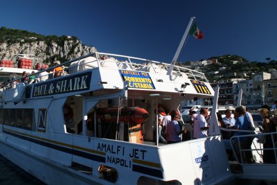 taking boat to Sorrento