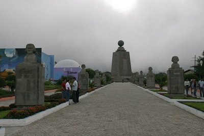 monument that straddles the equator called Mitad del Mundo or middle of the world