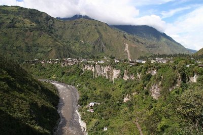 Baos is located on the Pastaza River in the Amazon River basin