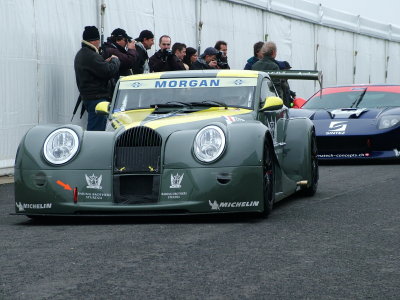 Morgan Aero 8 GT3s in action at Silverstone