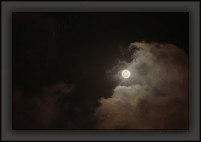 Cloud Illumination From Perigee January's Wolf Moon 2010 With ~ Mars @ Image Left