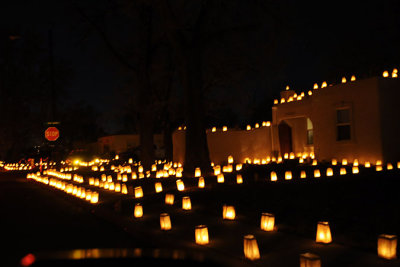 Traditional New Mexico luminarias