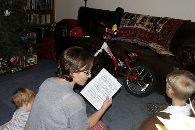 Christmas morning: a letter (and bike!) from Santa