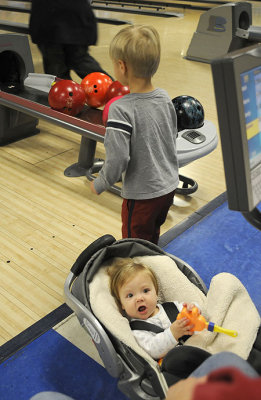 You didn't tell me kids were allowed to bowl!