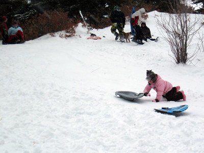 Madi crashes two sleds at once!