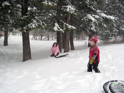 Snow hiking