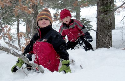 Snow hikers