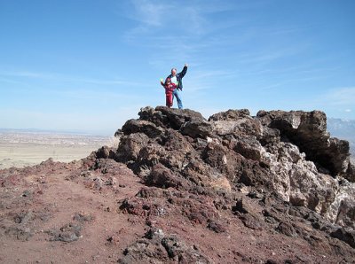 On top of the volcano!
