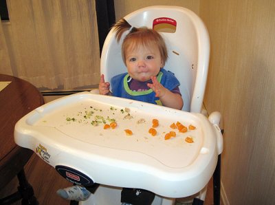 No more baby food for this gal