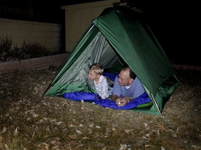 Doesn't anyone else want to camp with us? The temperature's still above 20F.