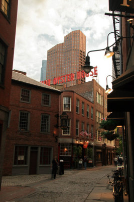 North End street with Union Oyster House in background