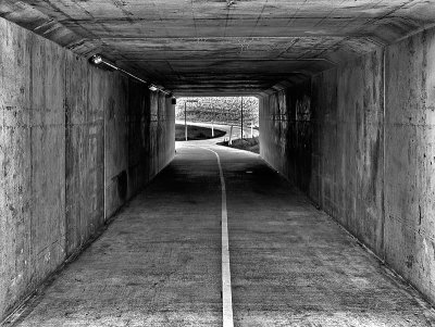 Bike path tunnel by Dennis