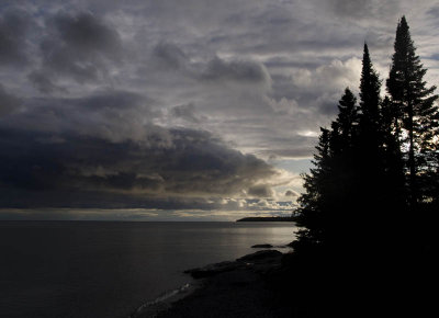 outlet of Cascade River into Lake Superior - brent