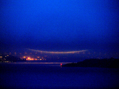 Foggy night bridge - Goffen