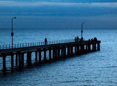 Twilight at the pier by Dennis
