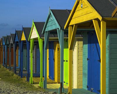 Converging Beach Huts, by Alistair